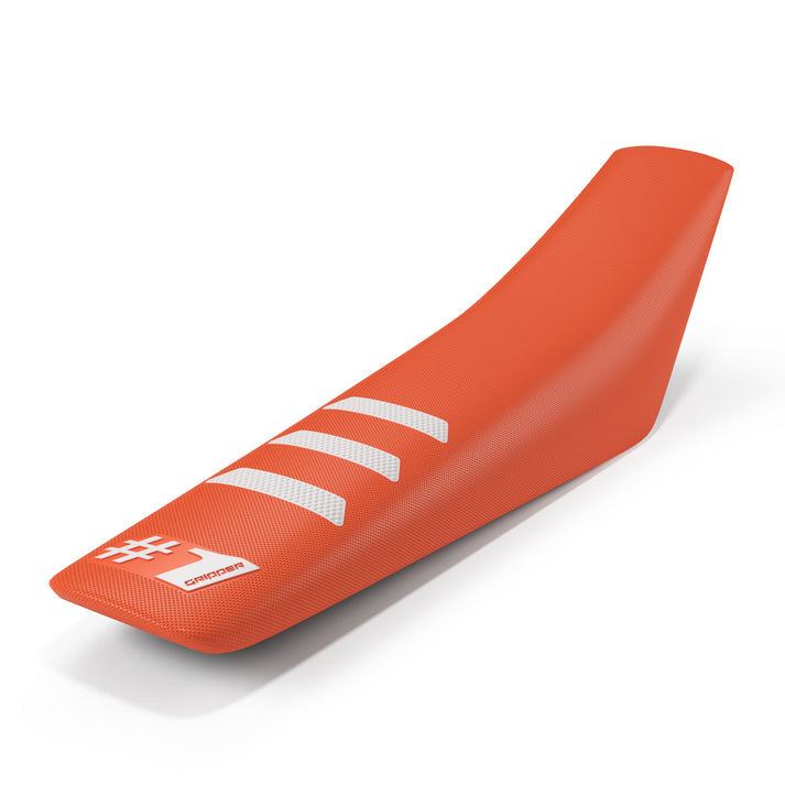 #1 LIGHT RIB Sadelöverdrag - Orange/Vit