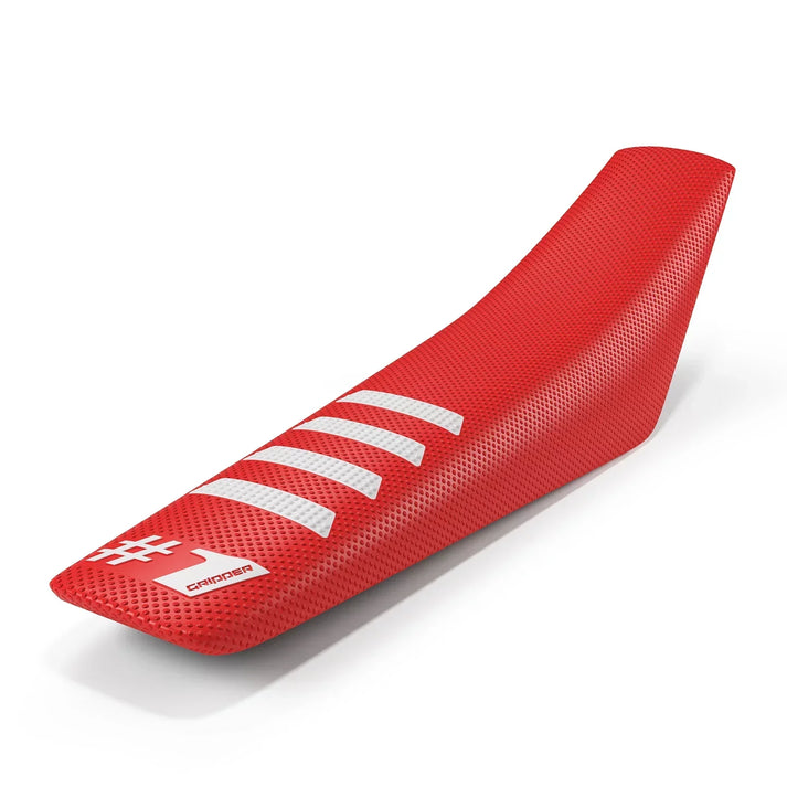 #1 RIBBED - Röd/Vit