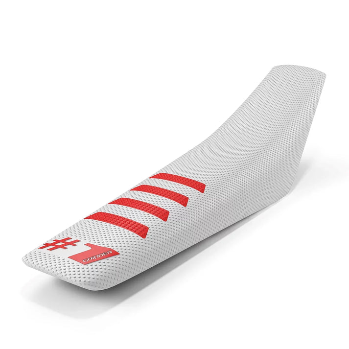 #1 RIBBED - Vit/Röd
